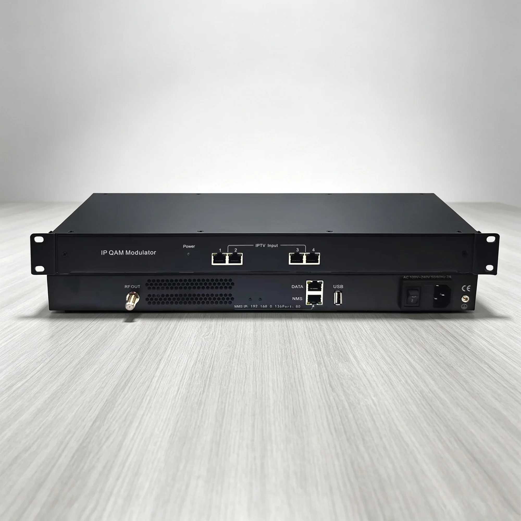 4 5 8 12 Kanaals IP naar DVB-T DVB-C ISDBT ATSC Digitale TV RF Modulator Kabel Front-End Apparatuur USB naar RF IP naar RF