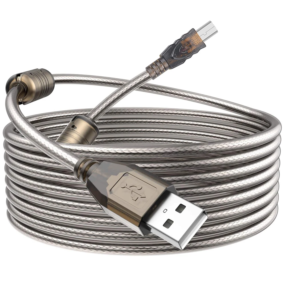 Kabel USB do drukarki 20M Długi aktywny kabel do drukarki USB 2.0 10M 15M Wzmacniacz kabla USB 2.0 A męski do B męski skaner drukarka