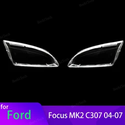 Head Lights Cover For Ford Focus MK2 C307 pre-facelift 2004-2007 Transparent Housing Front Headlights Lens Shell Glass Lampcover