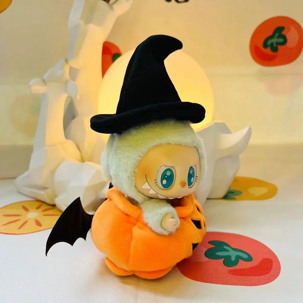 New Labubu Halloween Pumpkin Baby Clothes Set Top Selling Labubu Cloth Clothes Set Pendant Second Generation Hat Only Clothes