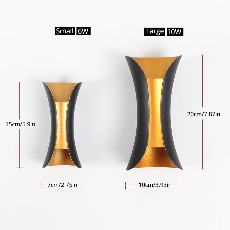Modern Wall Sconces 10W Wall Lamp, LED Wall Light White Up Down Wall Mount Lights for Living Room Hallway Bedroom Decor