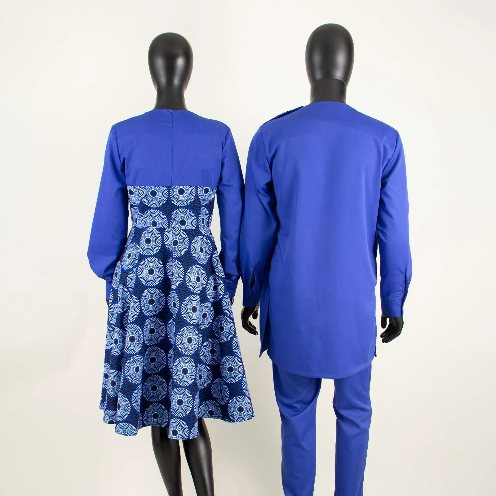 African Couple Clothes for Party Wedding Women Print Dresses Vestidos Matching Men Outfits Dashiki Shirt and Pant Sets Y23C046