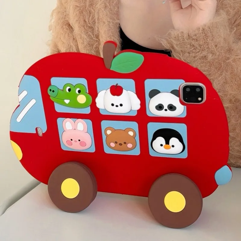 Cartoon Car Tablet Case For iPad Mini 6 7 Air 1 2 3 4 5 Pro 2018-2025 11 M3 A16 7th 8th 9th 10th 9.7 10.2 8.3 11 10.9 10.5 Cover