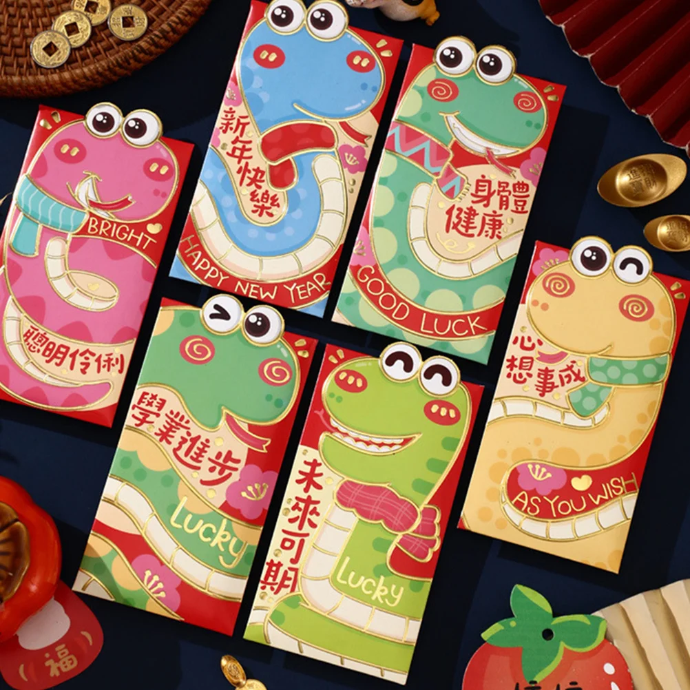 

30pcs Chinese New Year Red Envelopes Hong Bao Spring Festival Money Gift Party Favors Greeting Cards Set Elegant Gold Foil