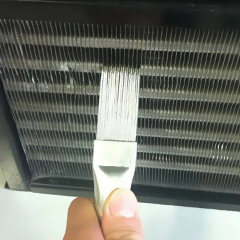 Air Conditioner Condenser Fin Cleaning Brush Coil Condenser Brush AC Fin Comb Stainless Steel Air Refrigerator Fin Brush