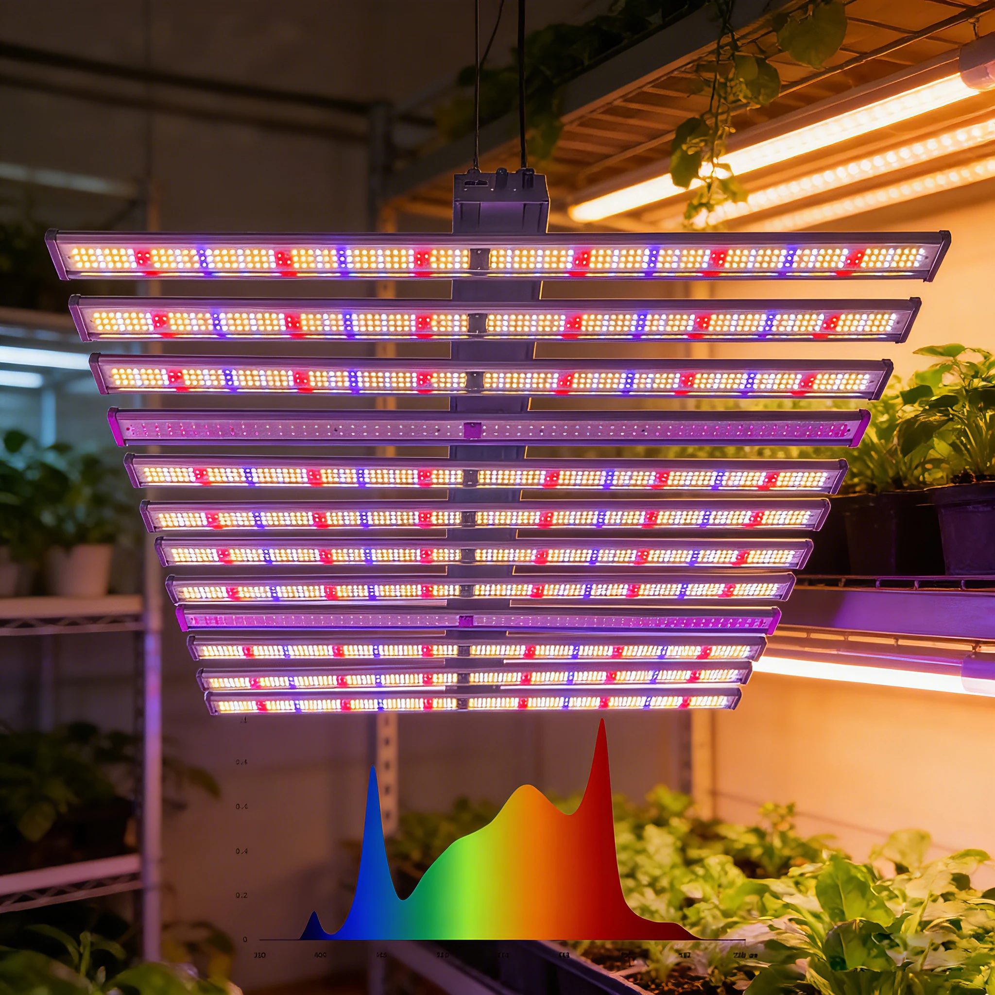 

Новейшая светодиодная фитолампа 2026 года 800W 900W 1060W 1300W для растений в помещении, полный спектр UV/IR, на диодах LM301H EVO, для роста комнатных растений