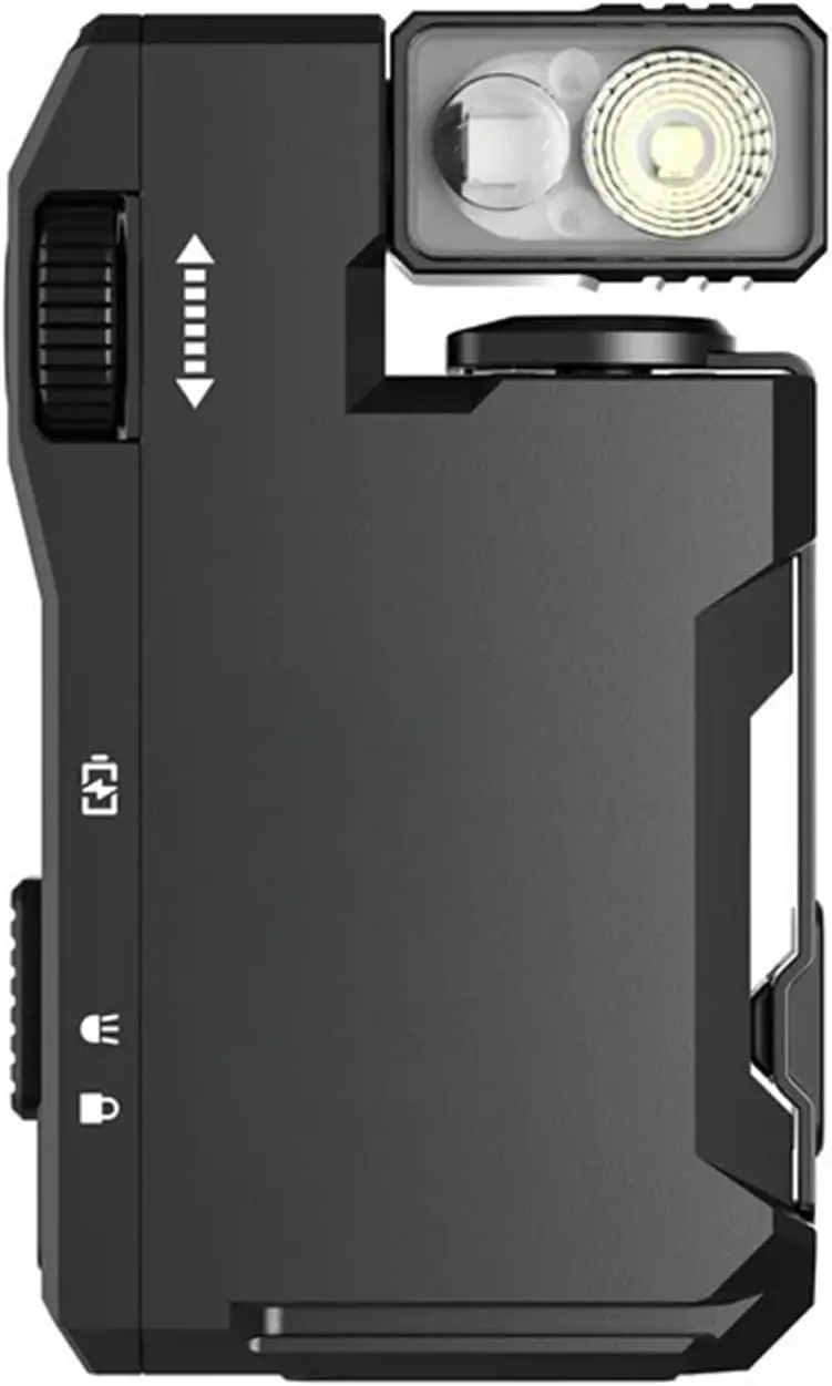 Перезаряжаемый фонарик, вращение на 180, магнитный брелок, 400 люмен, двойной светильник, IP68, водонепроницаемый, ультра портативный, черный Перезаряжаемый фонарик, вращение на 180, магнитный брелок, 400 люмен, двойной светильник, IP68, водонепроницаемый, ультра портативный, черный