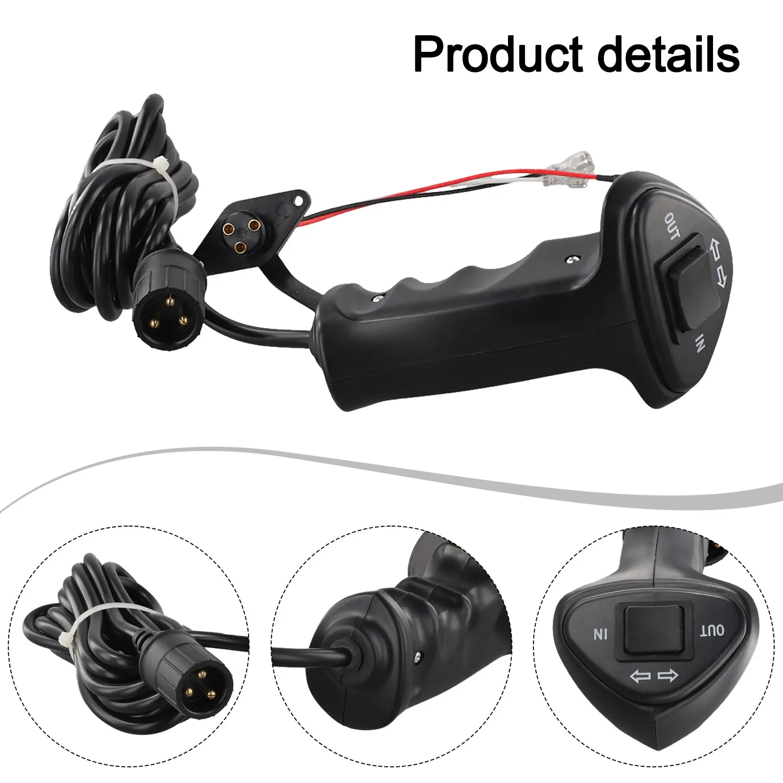 

Car Winch Control Handle For 3pin Interface Winch 500A 12V-48V ABS 3Pin Electric Winch Remote Control Controller WithCable