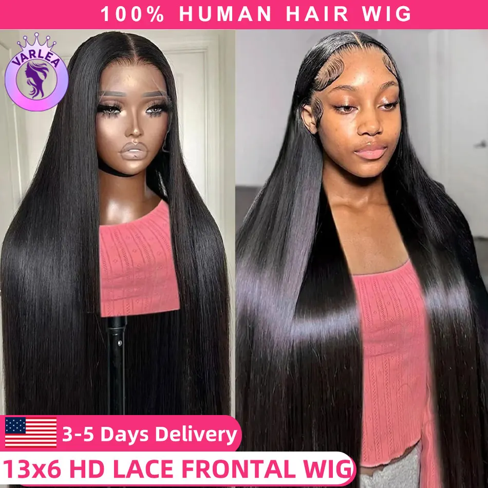 8 to 30 40 inch Straight 13x6 Lace Front Wigs Human Hair 13x4 HD Transparent Lace Front Wig Pre Plucked Straight Human Hair Wigs