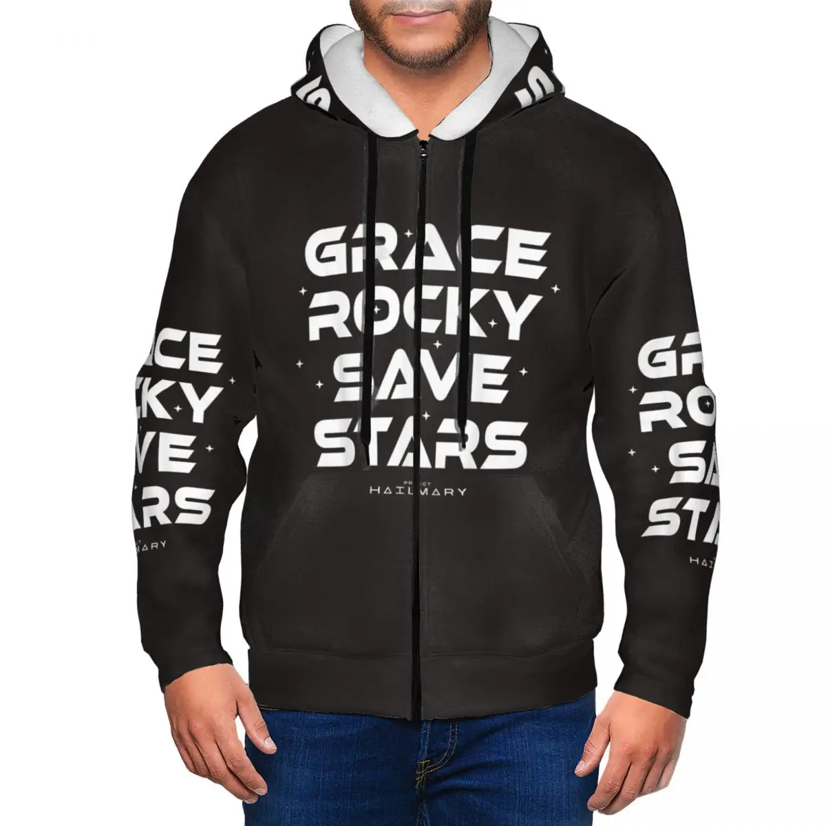Movie Project Hail Mary Zipper Hoodie Hip Hop Pullover Autumn Winter Men Women Sweatshirts Long Sleeve Tops