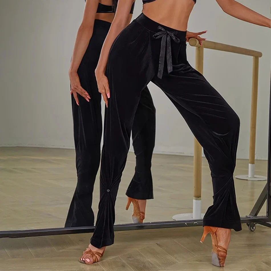 Gürtel und hohe Taille Design Hosen weibliche Latin Dance Kleid Frauen Leistung Bauch moderne Tanz Kleider NY 60 2418