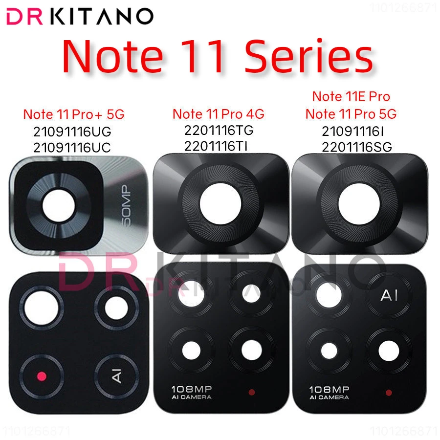 

Rear Back Camera Glass Lens For Xiaomi Redmi Note 11E Pro Note 11 Pro Plus 5G 11S 4G Replacement 2201116SC 21091116I 2201116SG