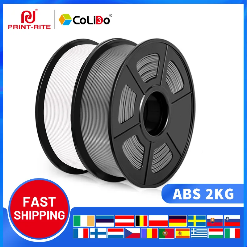 

2KG ABS Filament 1.75mm ABS Plastic For FDM 3D Printer & 3D Pen Print-rite CoLiDo Odorless 3D Printing Materials