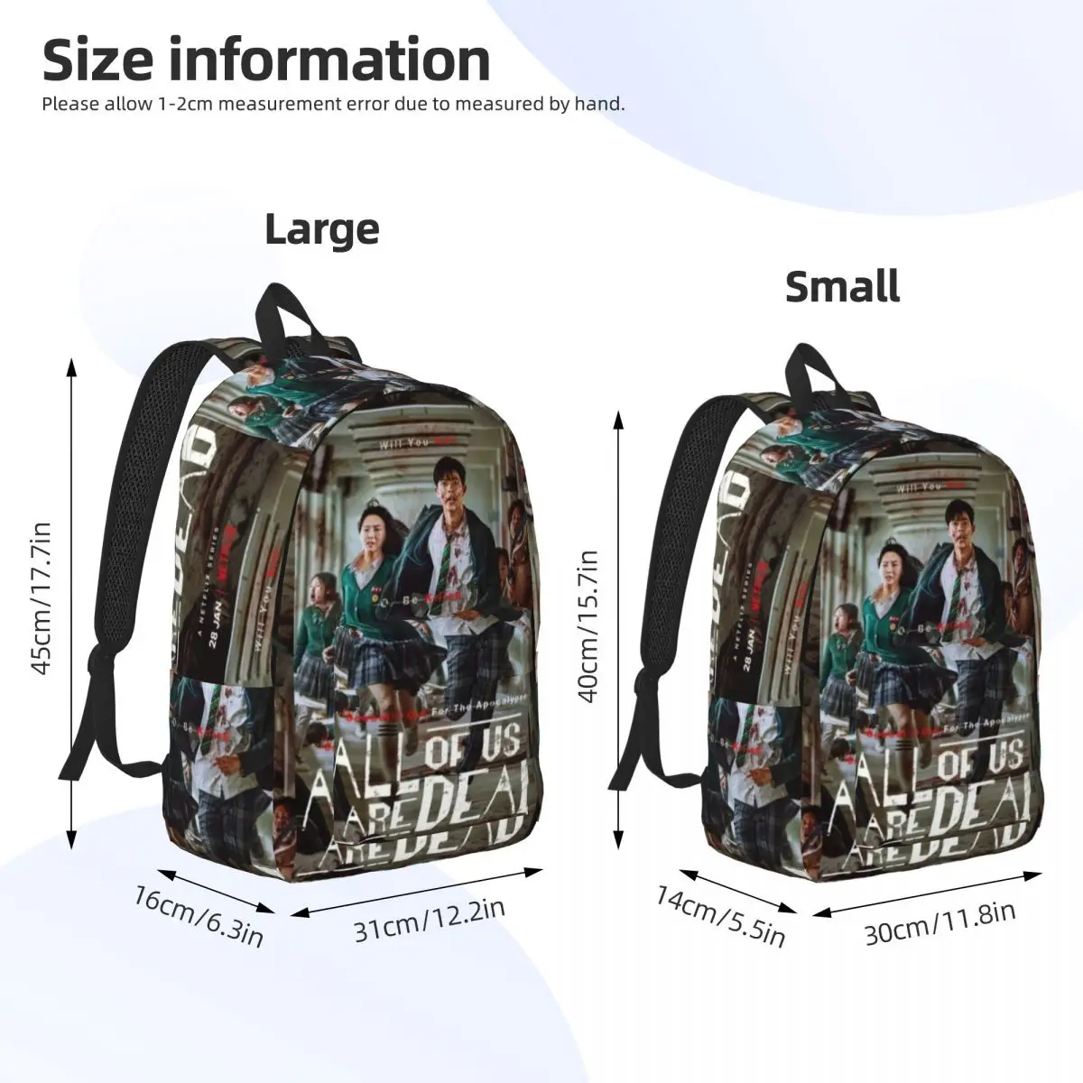 Korean Zombie Series Backpack All Of Us Are Dead Unisex Polyester 