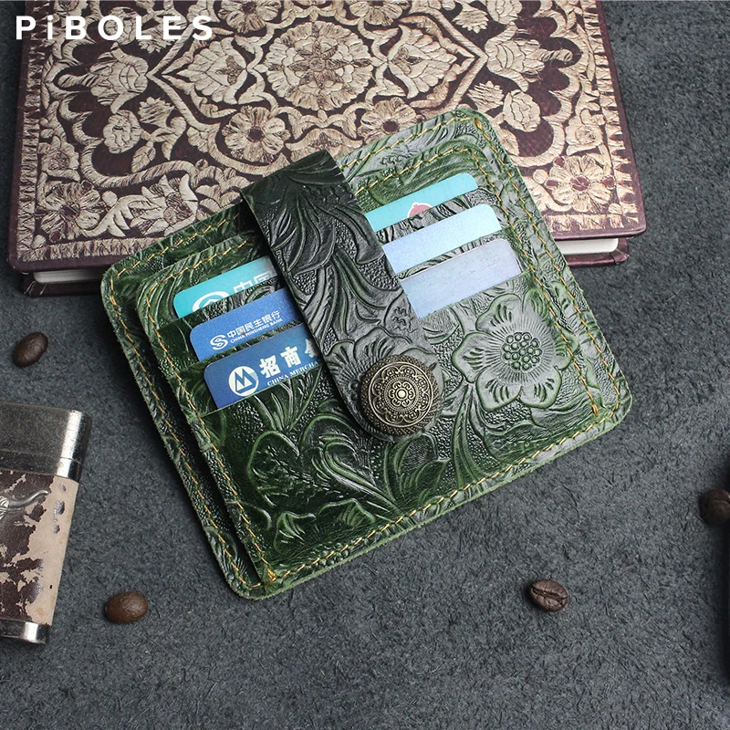 Men Genuine Leather Slim Wallet Male Small Purse Mini Money Bag Walet Thin Portomonee carteras Man's Wallet Card Holder