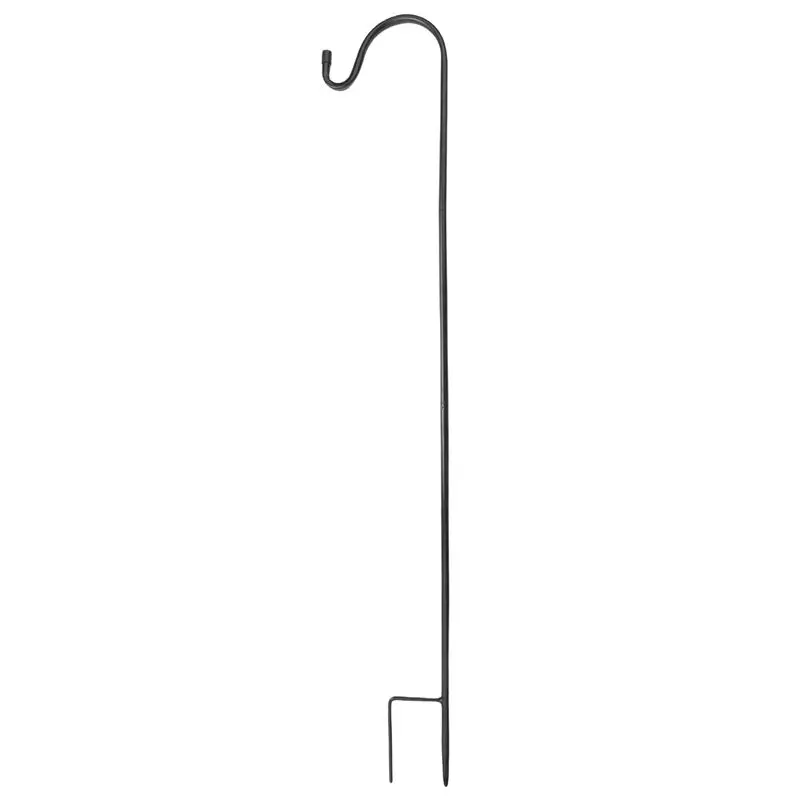 A84E-6X Shepherd Hooks Rust Resistant Garden Stake Outdoor Metal Plant Stand Hanger Bird Feeder Pole 80.5X10x1cm