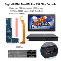 Hispeedido For PS2 Slim Digital HDMI Mod Kit Digital to Digital 480P 1080P HDMI Output Kit For PS2 Slim Console
