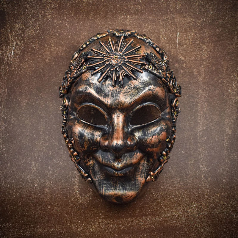 Vintage Roman Empire Masquerade Mask Antique Opera Phantom Style For Halloween Carnival Cosplay Party Costume Accessory Adults