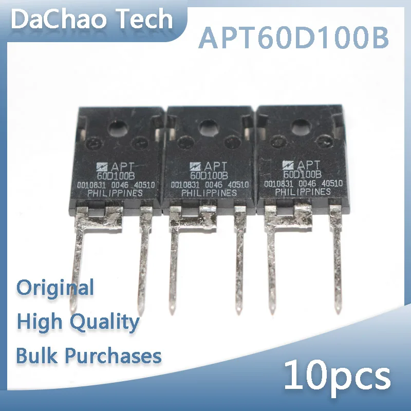 10pcs APT60D100B 60D100 60A 600V APT Fast Diode TO-247 Original New