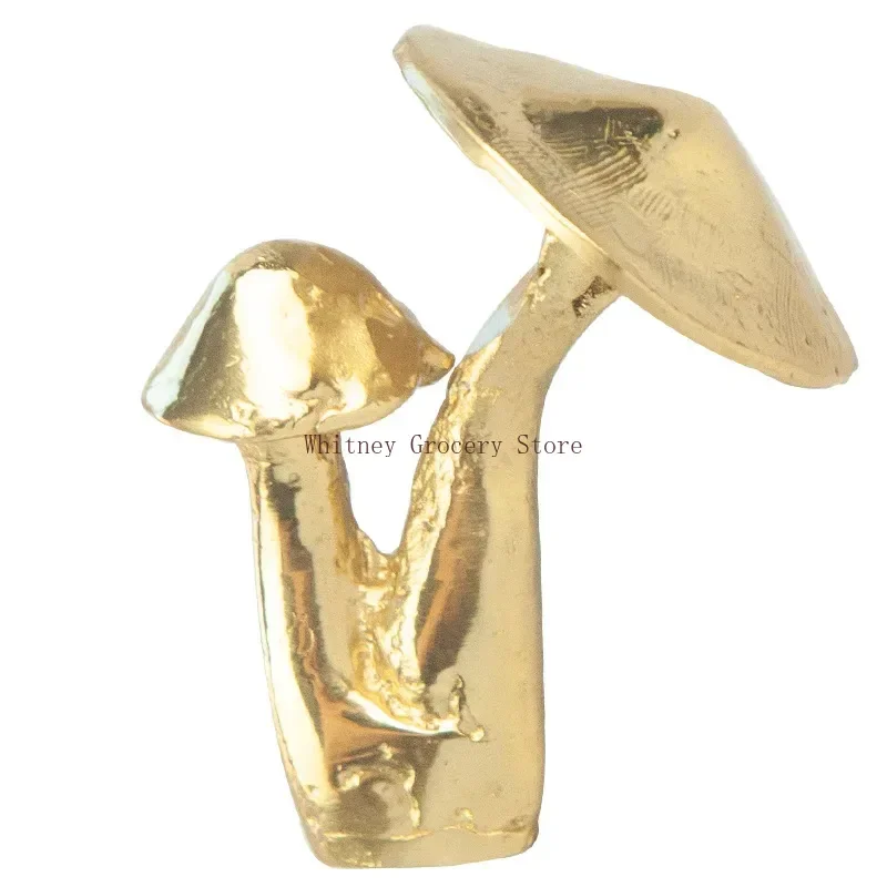 Light Luxury Creative Children's Room Cute Cartoon Mushroom Brass Cabinet Door Cupboard Wardrobe Dresser Door Handle Small Knobs