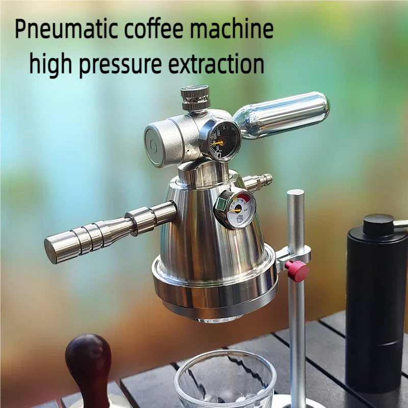 LRlufeibao Pneumatic Coffee Maker Camping Portable Espresso Extraction Set No Electricity Detachable 9bar Outdoor Coffee Machine