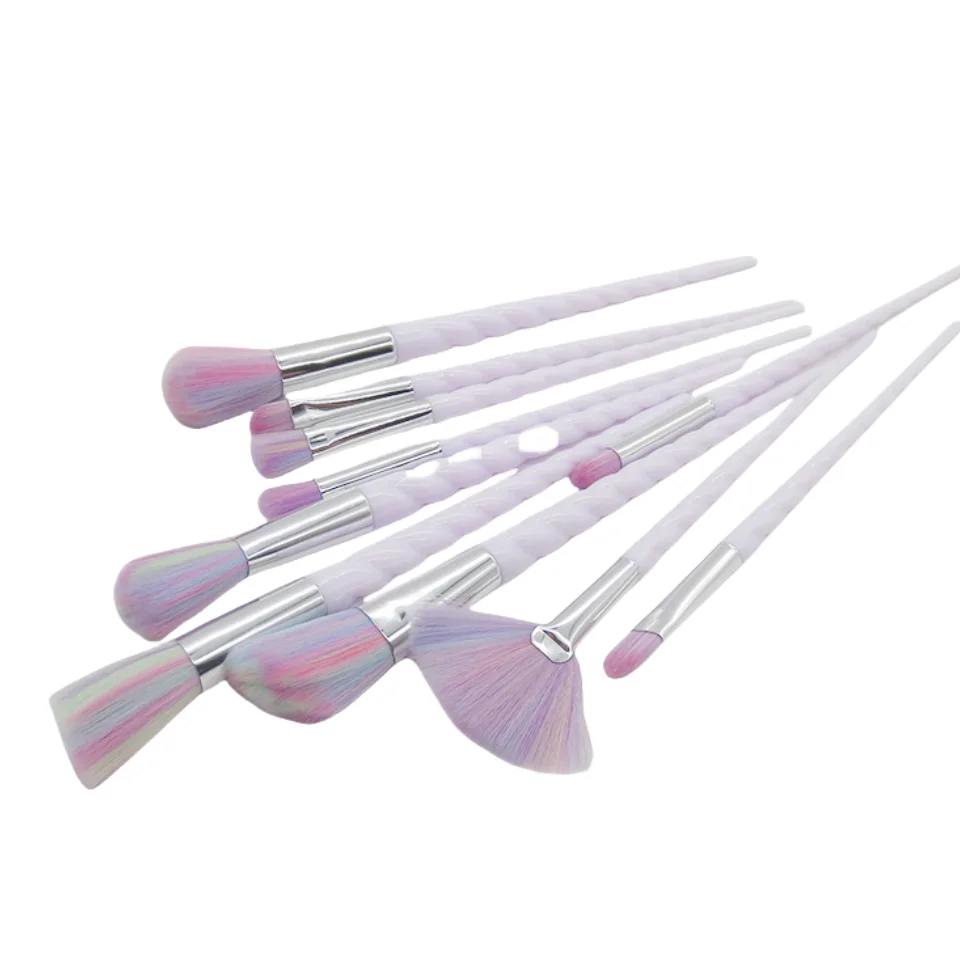 10pcs/set Brilliant in color screw strong grasping powder evenly powder cosmetic brush set for eye makeup