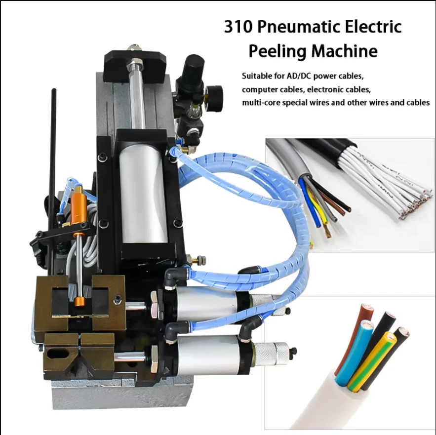 305/310 Pneumatic Electric Wire Peeling Machine Small Mini Power Cord Cable Stripper Machine Automatic Cable Stripping Machine