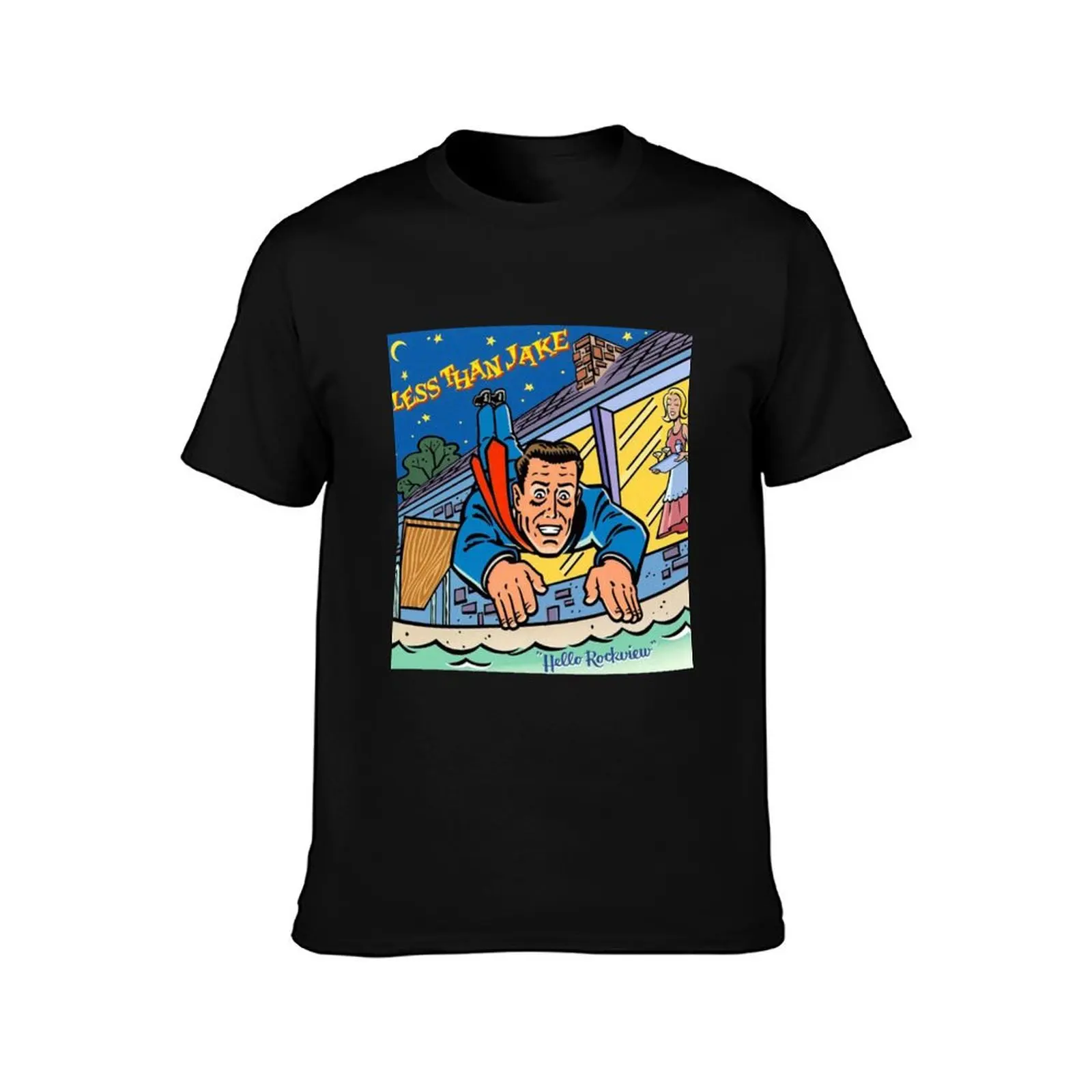 Weniger als Jake Hallo Rockview T-Shirt T-Shirts für Männer grafisches lustiges T-Shirt für Männer