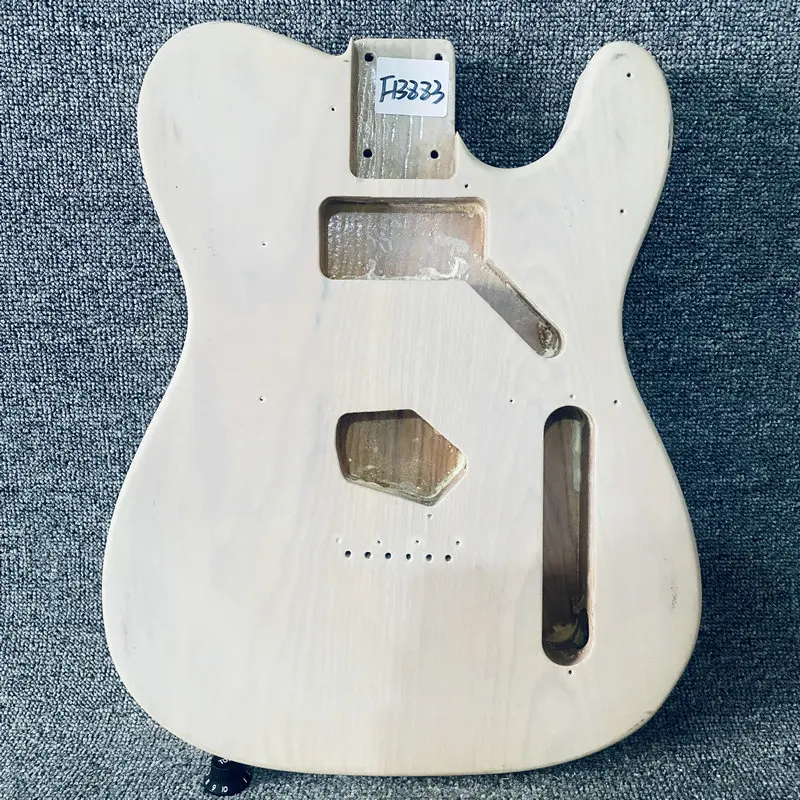 

FB883 White Color Solid ASH Wood String Through Body Tele Electric Guitar Unfinished TL Guitar Body for Replace and DIY