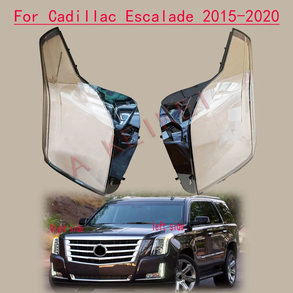 For Cadillac Escalade 2015 2016 2017 2018 2019 2020 Car Headlamp Cover Transparent Lampshade Headlight Lens Shell Cover