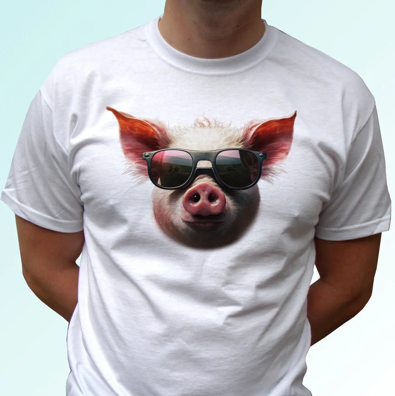 

Pig t shirt funny tee swine top joke animal gift art mens womens kids baby sizes