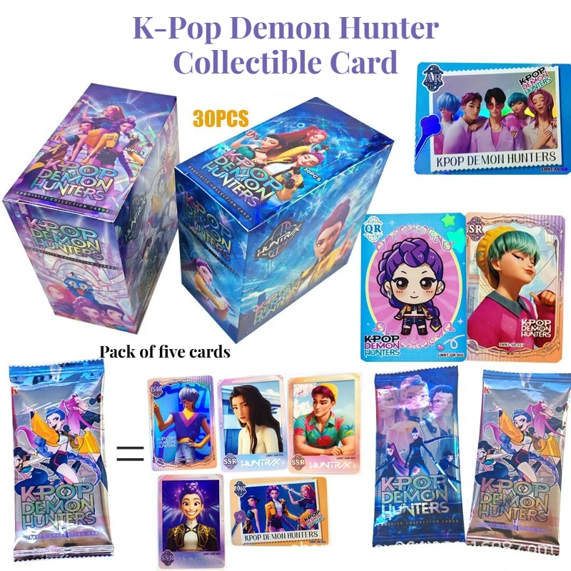 

30 шт. K-Pop охотники на демонов голографические блестящие коллекционные карты набор аниме периферийные устройства подарок