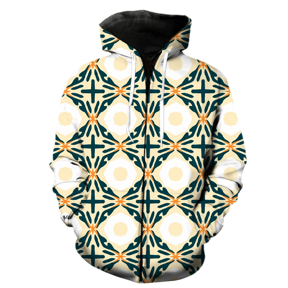 

Retro Ethnic Exotic Style Men's Zipper Hoodie 3D Printed Fashion Streetwear Tops Hip Hop 2022 Hot Sale Sweatshirts Cool Unisex