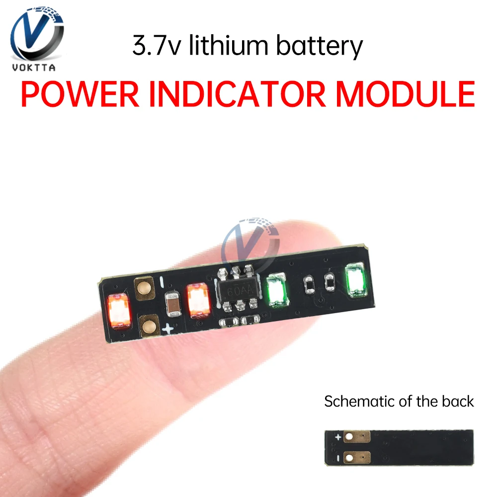5PCS Mini โมดูลวัดแสง 1S 3.7-4.2V แบตเตอรี่ลิเธียม Power Meter Indicator Board ไฟ LED จอแสดงผลโมดูล