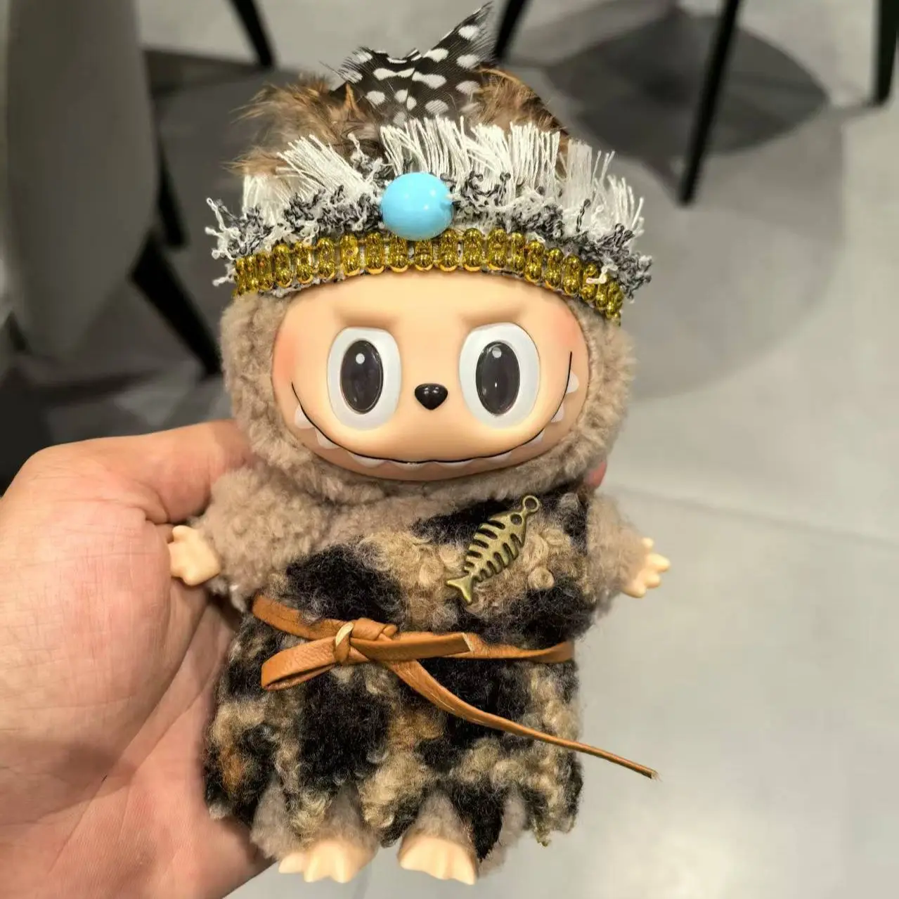 Pakaian Labubu Eksplorasi Liar, Pakaian Suku untuk Boneka Vinyl Plush Generasi 1-3, Dekorasi Gantungan, Set Petualangan, Pakaian Labubu Kreatif