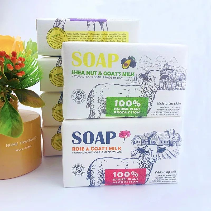 1 قطعة صابون حليب الماعز الطبيعي اليدوية غسل الوجه حمام تذكارية الصابون منتجات الزفاف منتجات الحمام المنزلي