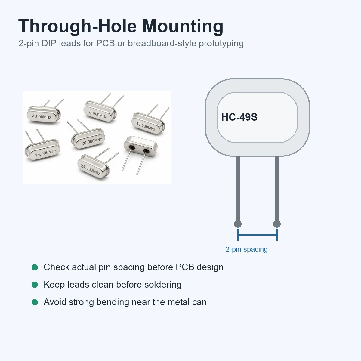 200PCS HC-49S 4-32MHz Passive Crystal Resonator 2-Pin DIP Through-Hole Quartz Clock Component for MCU Circuit view 4