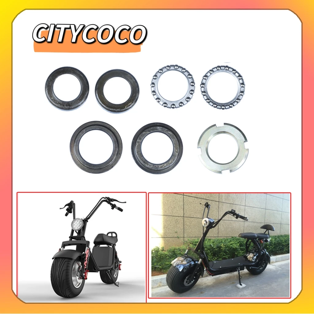 For Citycoco Electric Motorcycle Scooter Modification Accessories Bearing Assembly Steering Shaft Column Bearing Seven Bowls