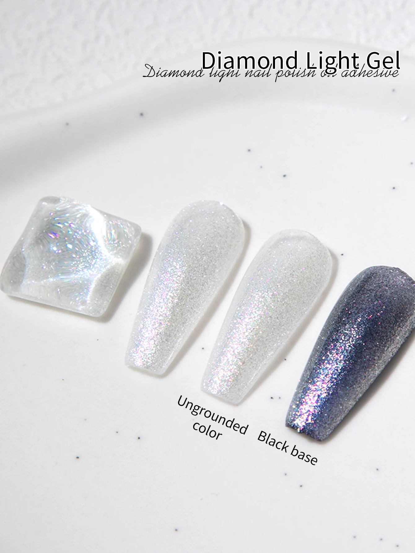 RS NAIL 10g Sparkling Glitter Gel Nail Polish Reflective Diamond Light Gel Soak Off UV LED Semi-permanent Nail Art Gel Varnish