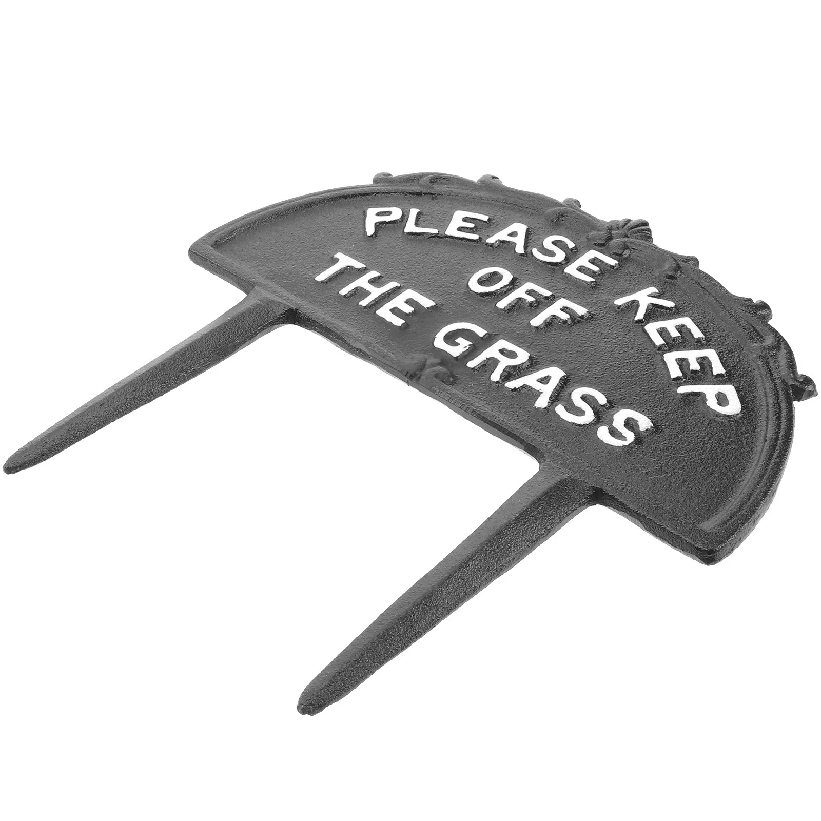 Lawn Protection Stake Please Keep Off The Grass Iron Metal Sign Home Garden Decor Weatherproof Easy to Use Iron Warning Sign