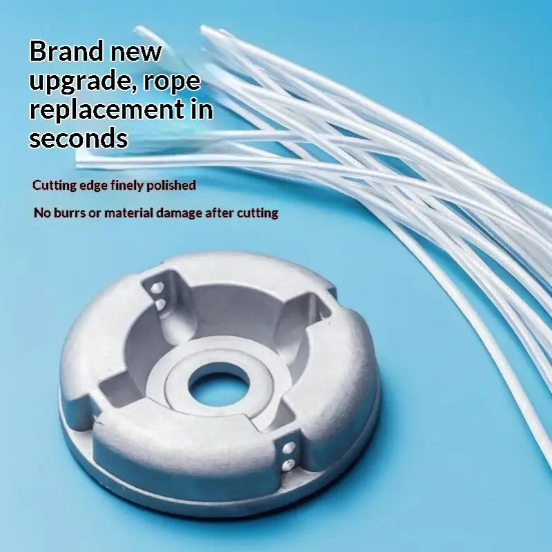 【BA】1 Set Aluminum Alloy Grass Trimmer Head With Nylon Wrapped Steel Line For Gardening Replacement Parts