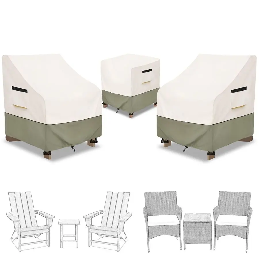 

Pieces Chair Sets Cover,600D Heavy Duty Waterproof Outdoor Chair Covers,Includes 2 Outdoor