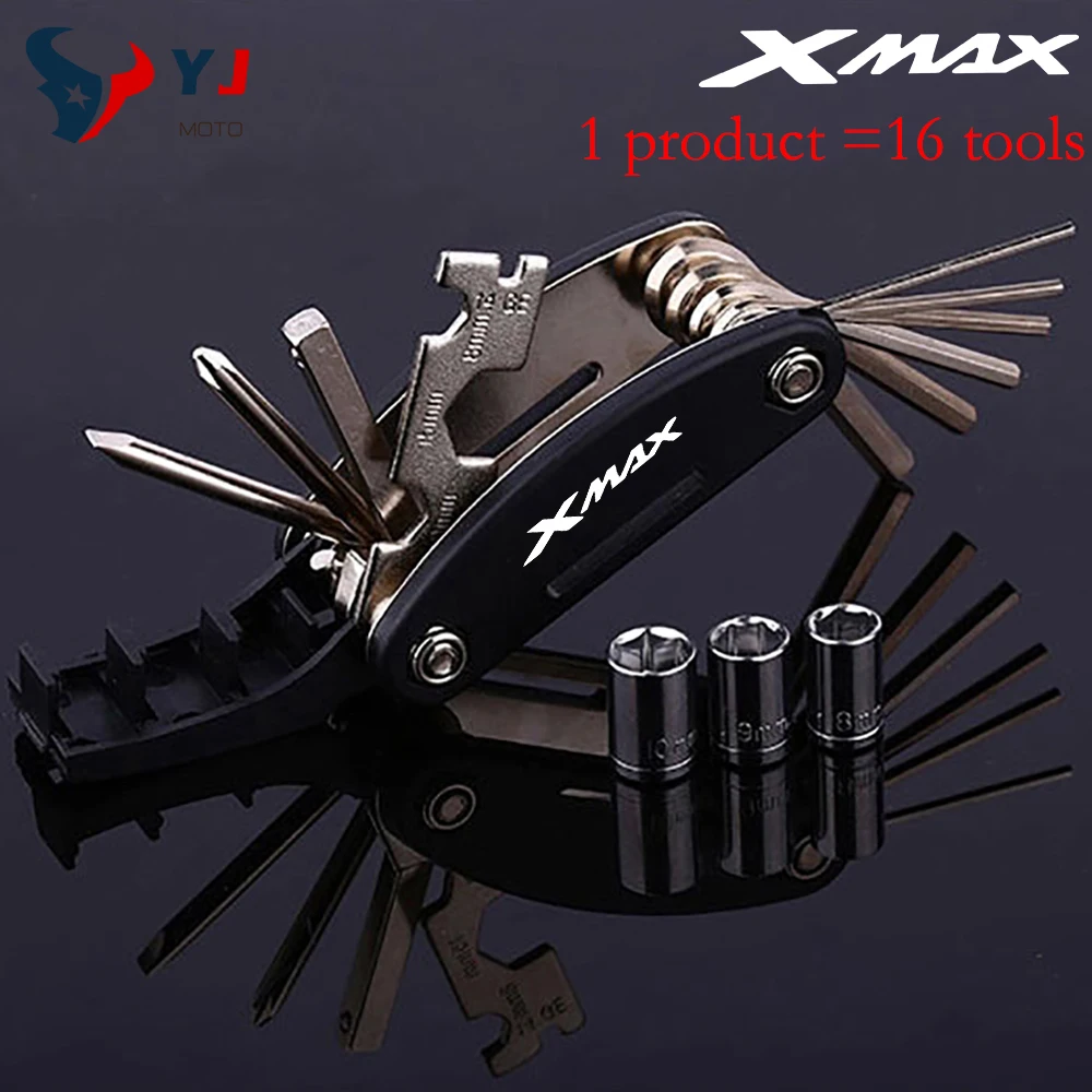 For Yamaha Xmax X-MAX 300 250 400 Xmax300 Xmax400 Accessories Motorcycle Multifunction Tool Repair 16 Functions Screwdriver Set