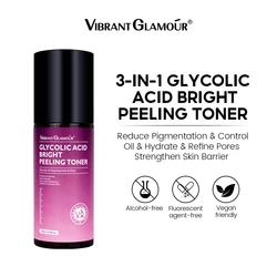 VIBRANT GLAMOUR Glycolic Acid Toner Gentle Exfoliation Brightening Fades Acne Marks and Dark Spots Oil Control Hydrating, 100ml