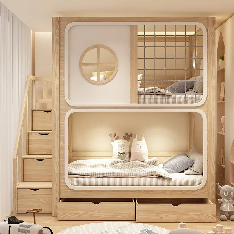 Luxury Loft Children Beds Bedroom Modern Boys Bunk Children Beds Princess Simplicity Camas Infantiles Bedroom Furniture ZL50CB