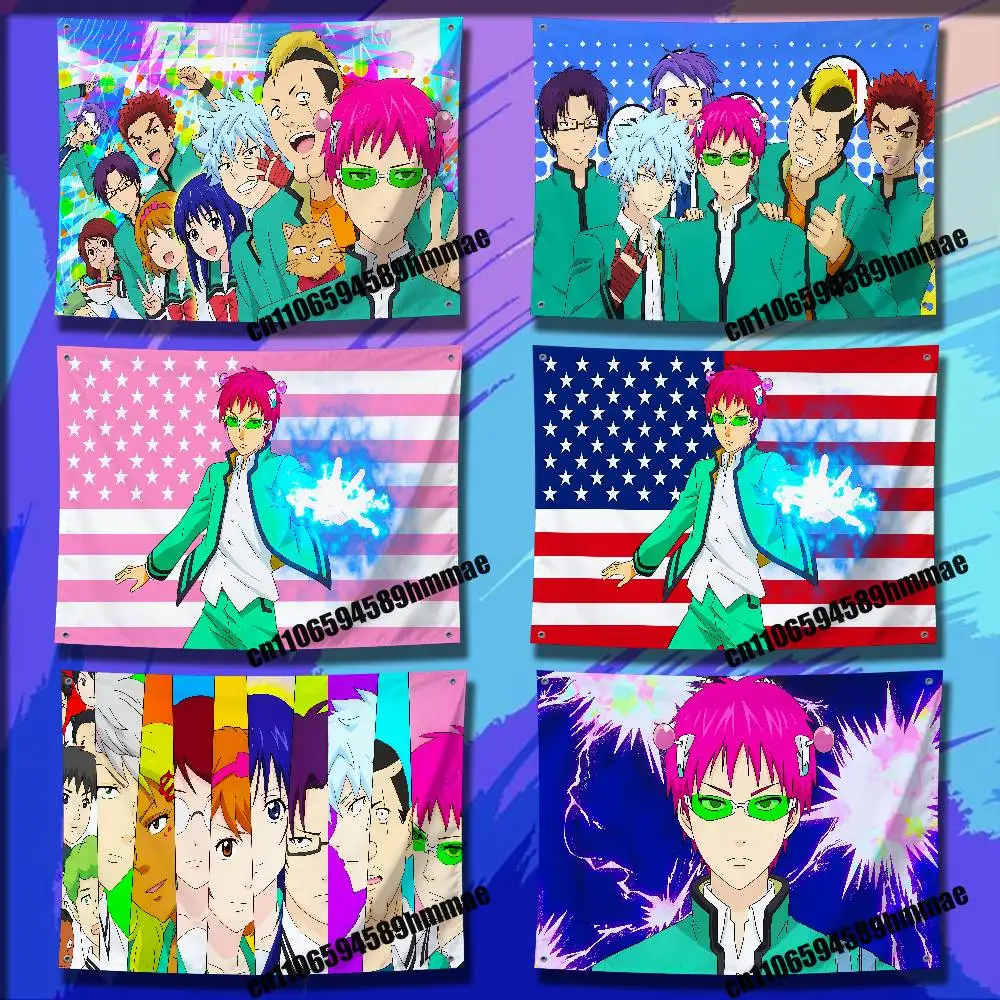 

For D-Disastrous Life S-Saiki K Kusuo Saiki Flag 50*70cm 60*90cm 80*120cm 100*150cm 150*200cm Camp Wall Banner Tapestry Cover