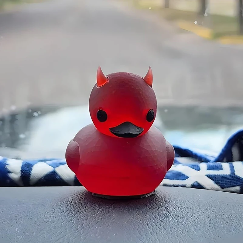 Halloween Lil' Devil Ducky Desktop Decor Devil Duck Car Dashboard Decoration Gothic Duck Desktop Decor Devil Ducky Car Dashboard