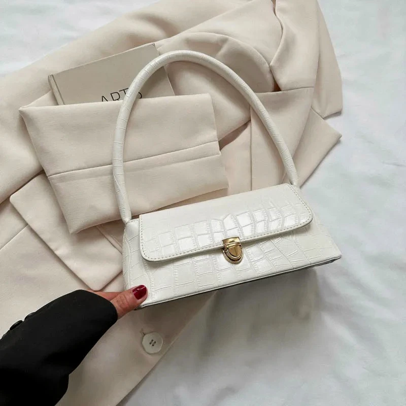 KrokodilmusterModeFrauenUmhängetascheeinfacheeinfarbigeAchselTaschelässigPuLederweiblichekleinequadratischeHandtaschen-AliExpress