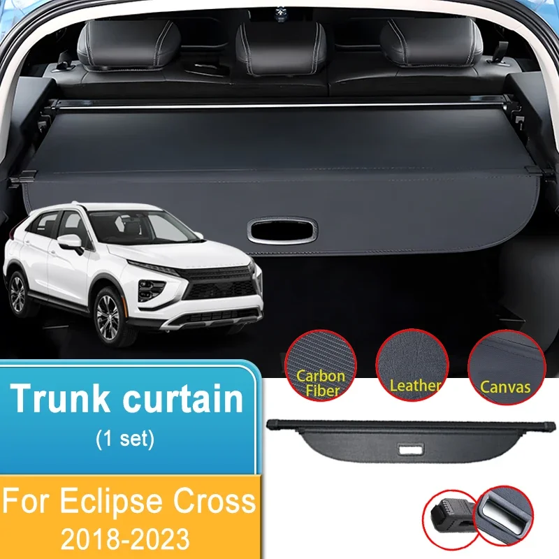 Rear Trunk Cargo Curtain Cover For Mitsubishi Eclipse Cross 2018-2023 Trunk Partition Covers Car Interior Storage Accessories