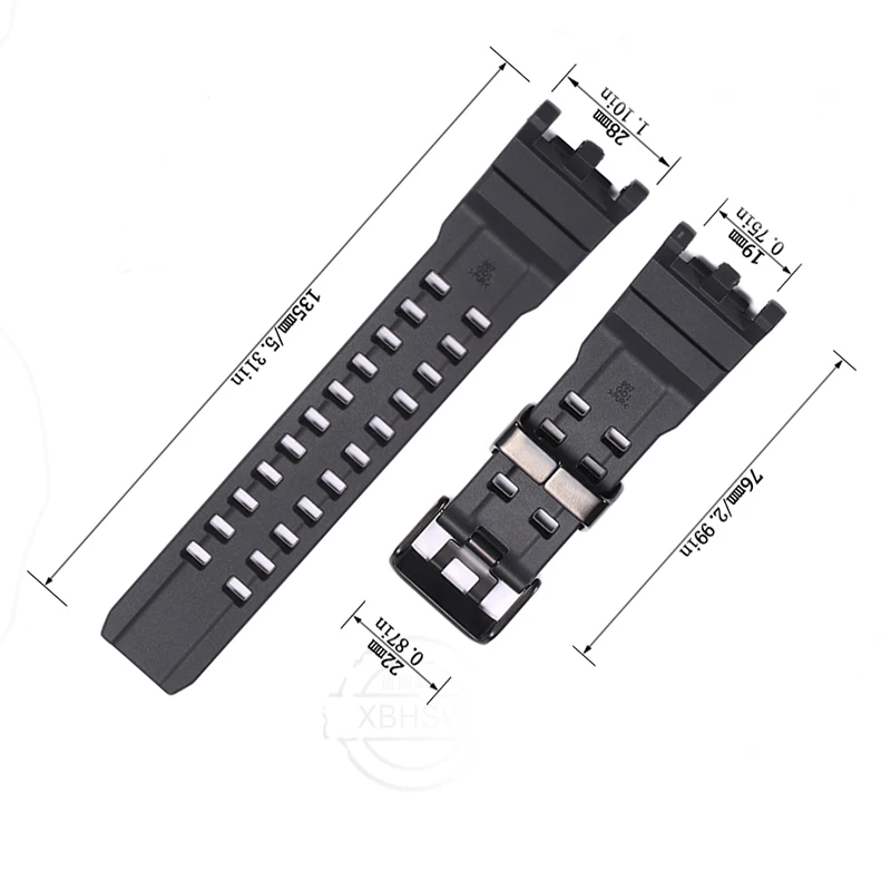 Resin Watch Strap for Casio  GWG-2000 GWG-2040 Men TPU Bracelet Band Sports Waterproof Stainless Steel Buckle Accessories